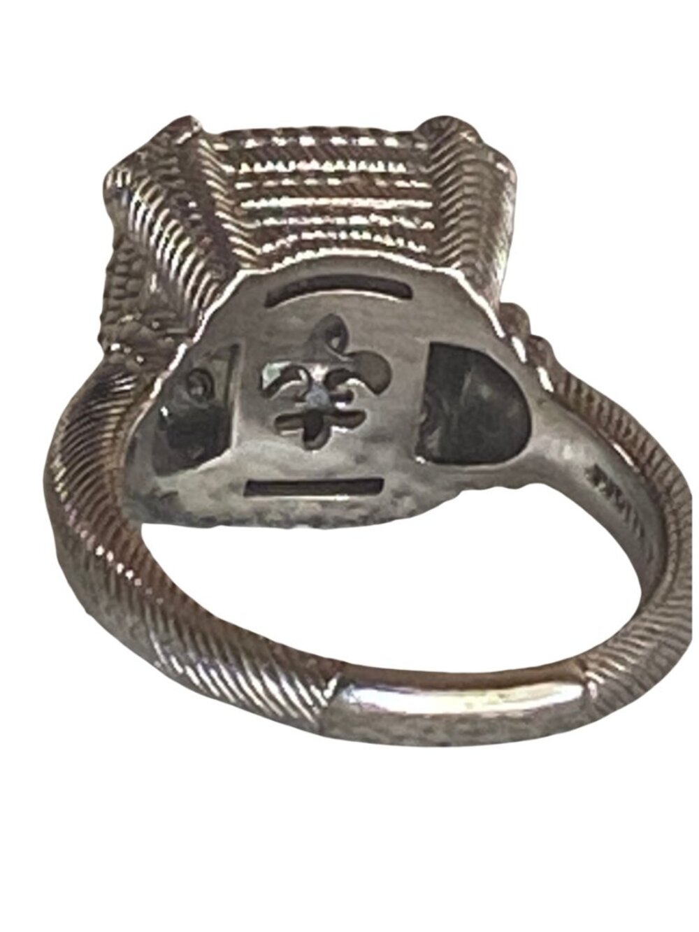 Judith Ripka Sterling Silver CZ Statement Ring 925 Size 8 - Picture 5 of 7